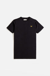 Gold Eagle Cotton T Shirt - Black